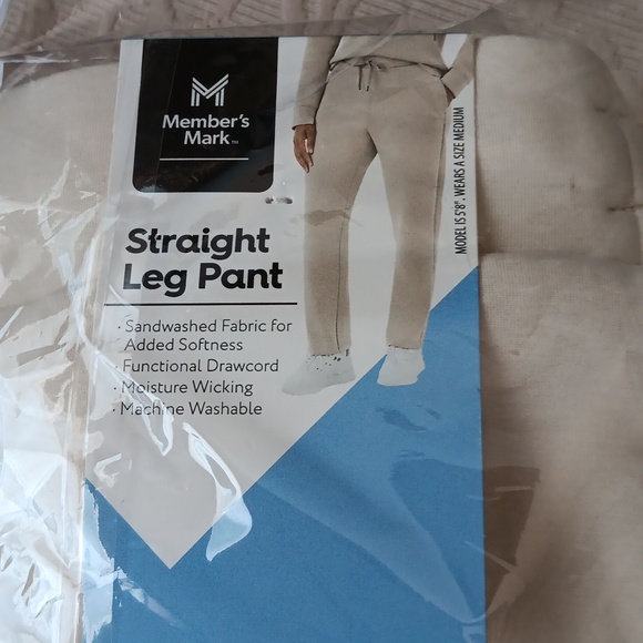 Member's Mark straight leg pant large size beige off-white color - Picture 10 of 10